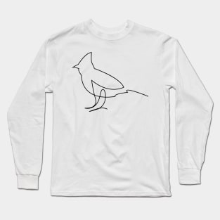 Fella - single line bird art Long Sleeve T-Shirt